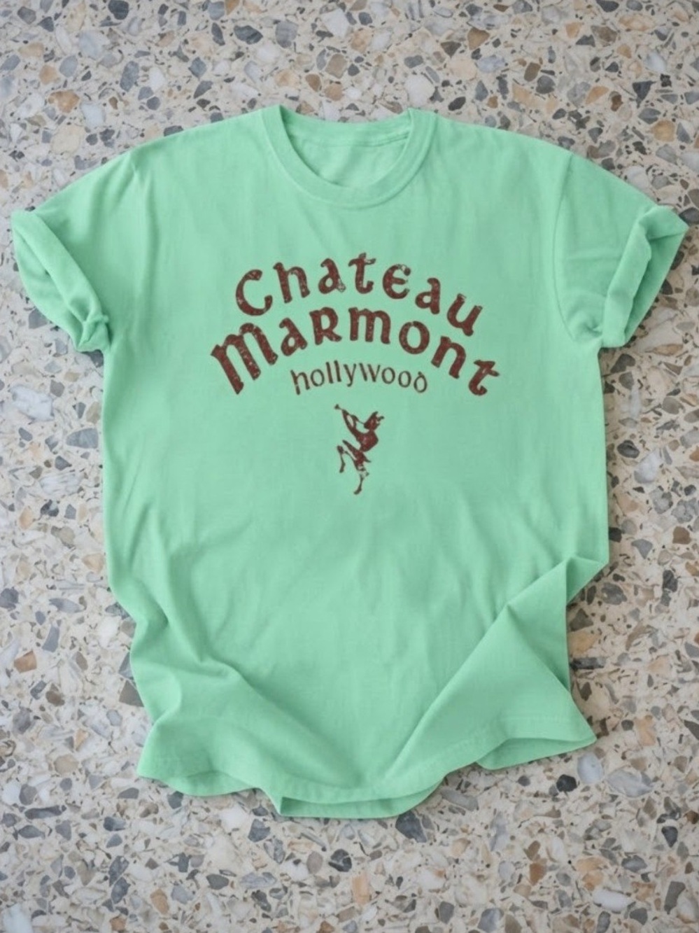 Chateau Marmont Hollywood Mint Green Comfort Colors T-Shirt